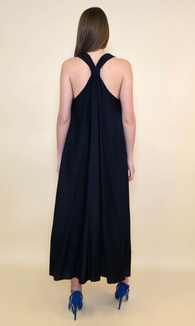 Haljina 44 Val Verde - viscose UN zlatne kopče - navy
