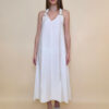 Haljina 44 Val Verde - viscose UN zlatne kopče - white