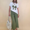 Majica 28 Noroo - cotton white -  Bow green
