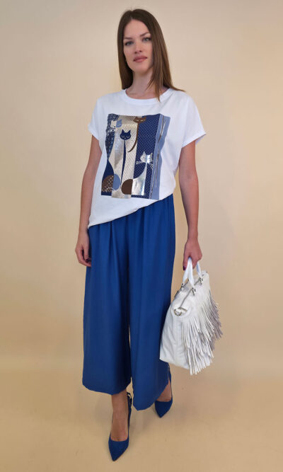 Majica 28 Noroo - cotton white - Cats navy
