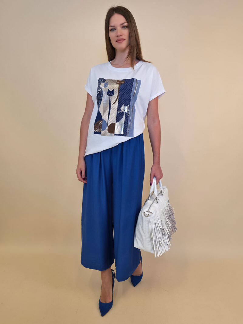 Majica 28 Noroo - cotton white - Cats navy