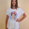 Majica 28 Noroo - cotton white - Frida Medallion sky blue