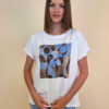 Majica 28 Noroo - cotton white - Doggy sky blue