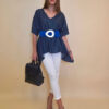 Tunika 40 Bluff - viscose jeans UN - d.navy