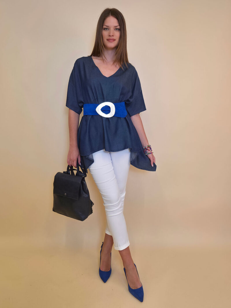 Tunika 40 Bluff - viscose jeans UN - d.navy