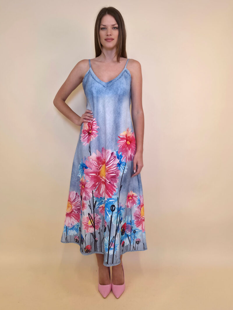 Haljina 38 Guadalupe - jeans print -  Gerbera