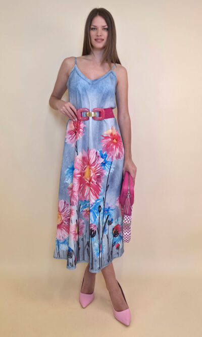 Haljina 38 Guadalupe - jeans print -  Gerbera