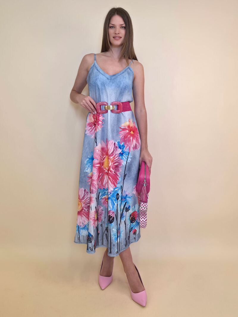 Haljina 38 Guadalupe - jeans print -  Gerbera