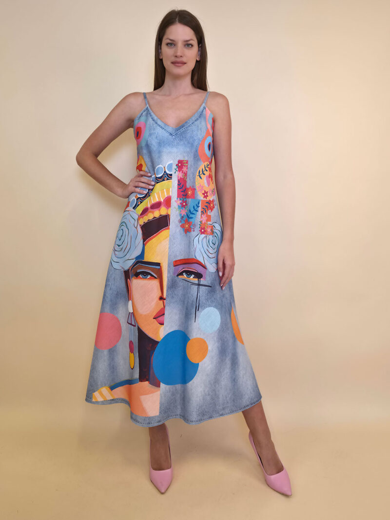 Haljina 38 Guadalupe - jeans print - Frida