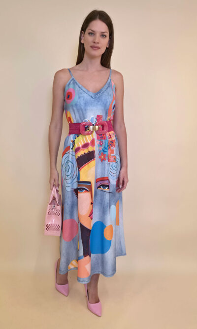 Haljina 38 Guadalupe - jeans print - Frida