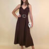 Haljina 44 Val Verde - viscose UN zlatne kopče - brown