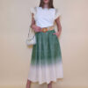 Suknja+remen 48 Albany - jeans look - green