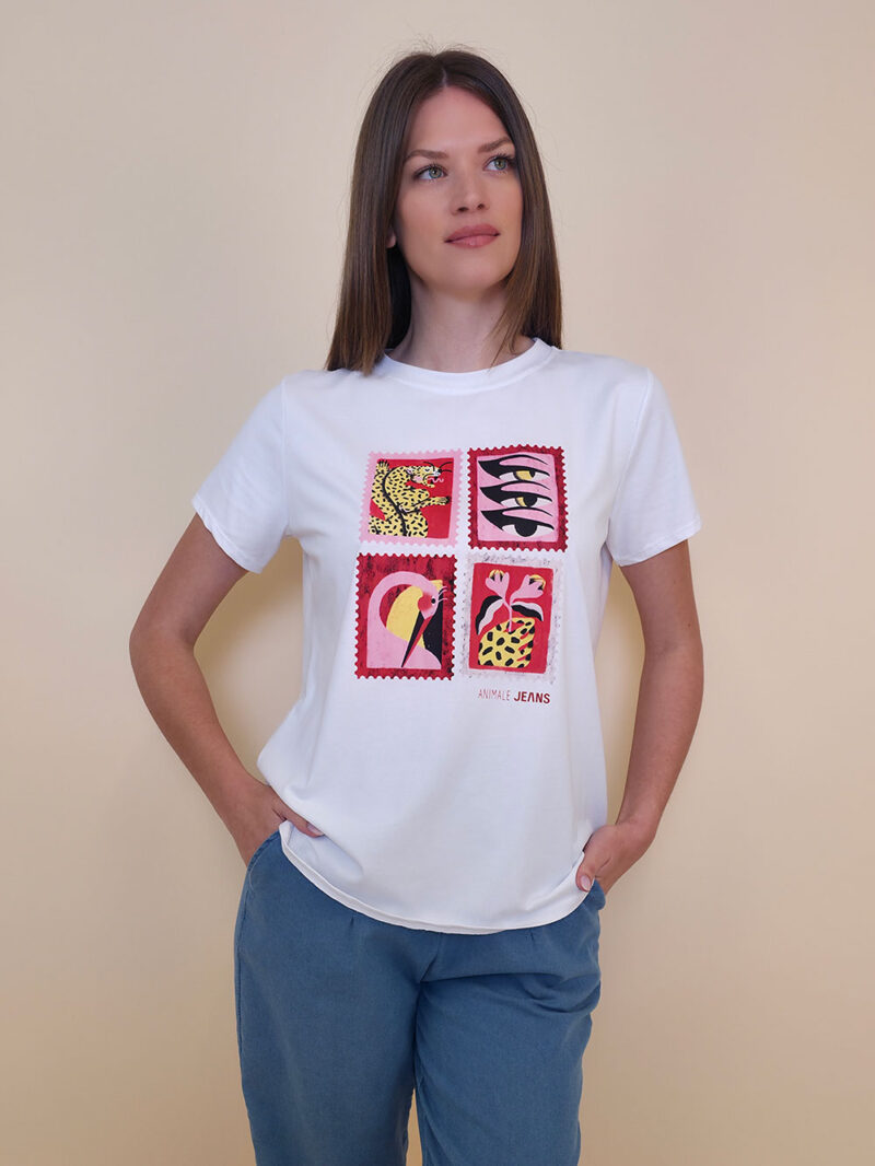 T-shirt 24 Bumble Bee - cotton UN -  Animal Stamps