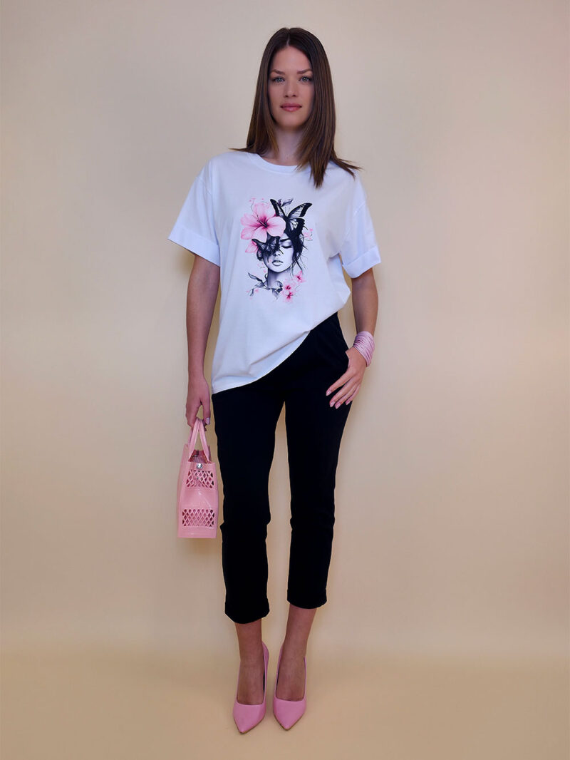 T-shirt 24 Bumble Bee - cotton UN - Black Beauty/Pink Lilly