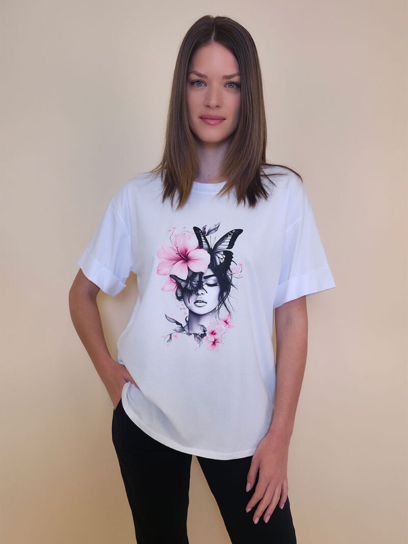 T-shirt 24 Bumble Bee - cotton UN - Black Beauty/Pink Lilly