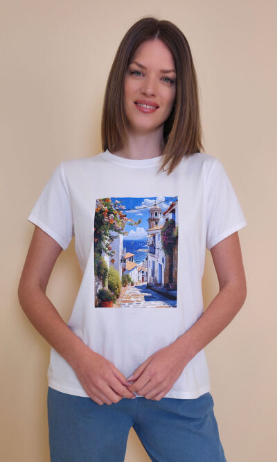 T-shirt 24 Bumble Bee - cotton UN - Coastline town
