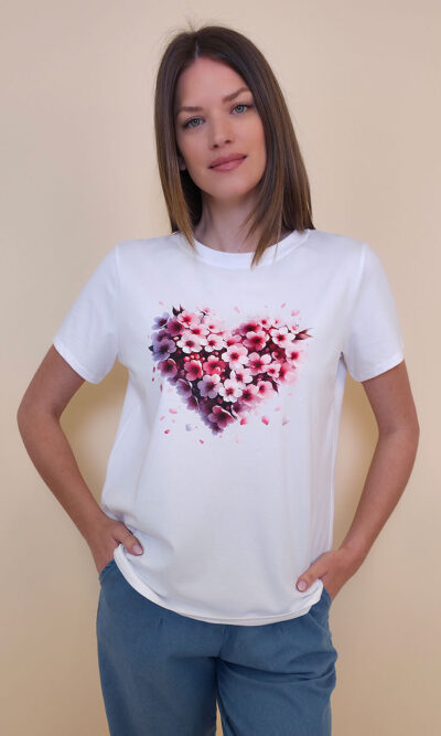 T-shirt 24 Bumble Bee - cotton UN - Floral Heart