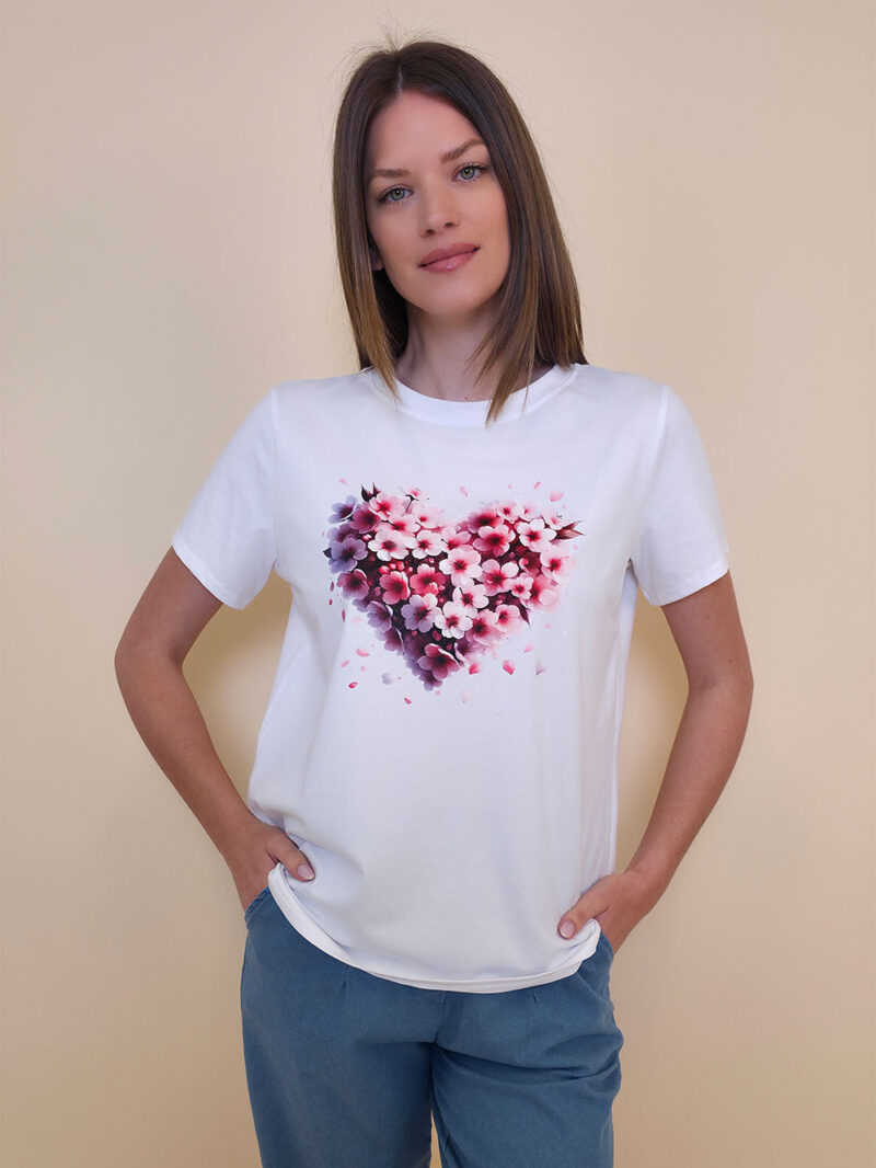T-shirt 24 Bumble Bee - cotton UN - Floral Heart