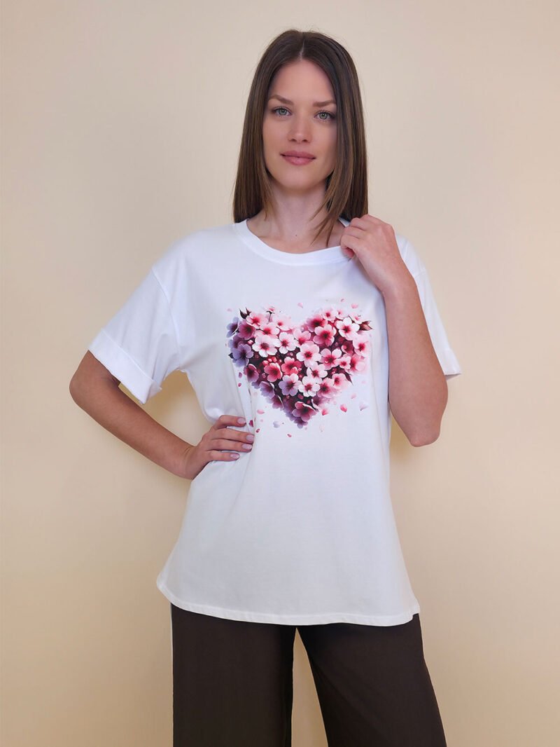 T-shirt 24 Bumble Bee - cotton UN - Floral Heart