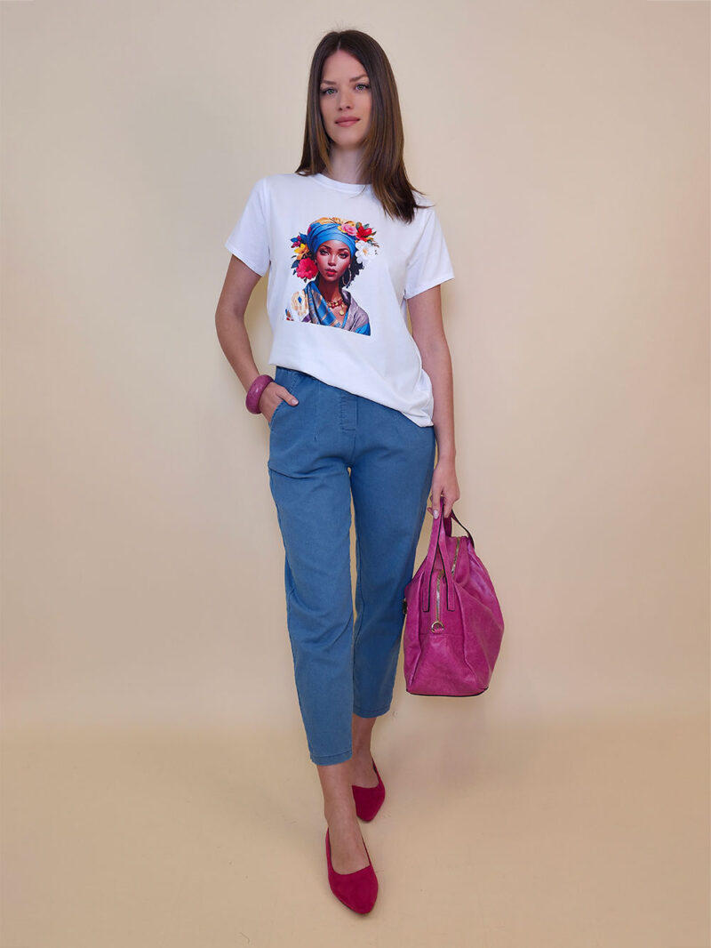 T-shirt 24 Bumble Bee - cotton UN - Floral Turban