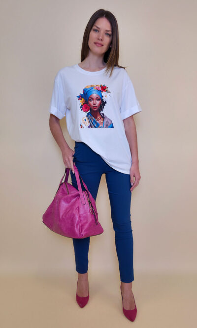T-shirt 24 Bumble Bee - cotton UN - Floral Turban