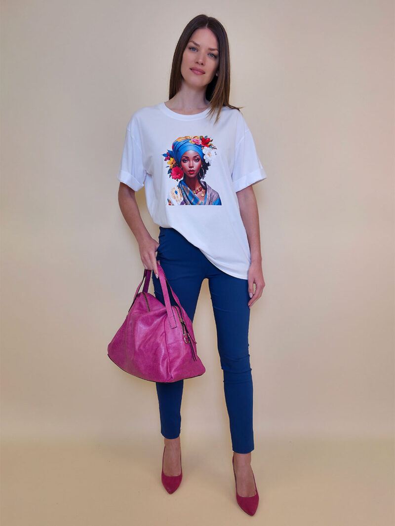 T-shirt 24 Bumble Bee - cotton UN - Floral Turban