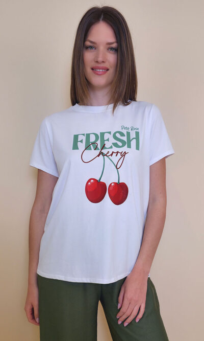 T-shirt 24 Bumble Bee - cotton UN - Fresh Cherry