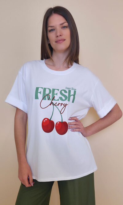 T-shirt 24 Bumble Bee - cotton UN - Fresh Cherry