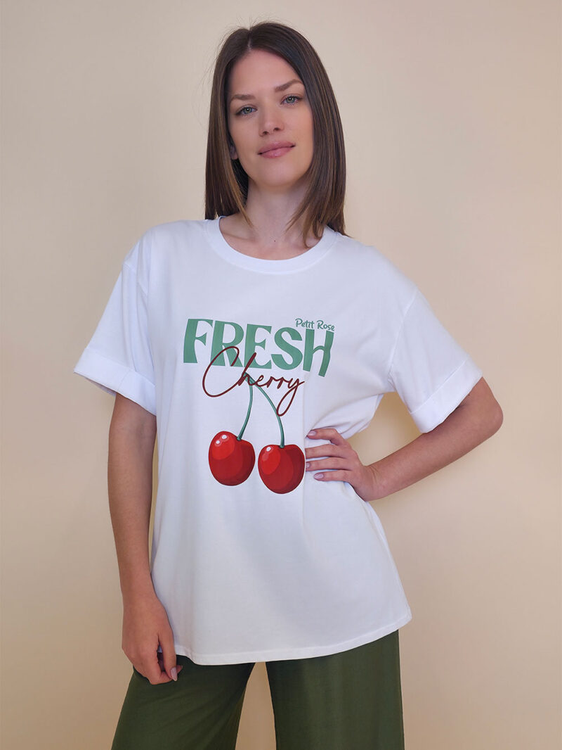 T-shirt 24 Bumble Bee - cotton UN - Fresh Cherry