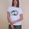 T-shirt 24 Bumble Bee - cotton UN - Green Flowers