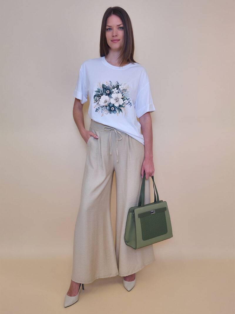 T-shirt 24 Bumble Bee - cotton UN - Green Flowers