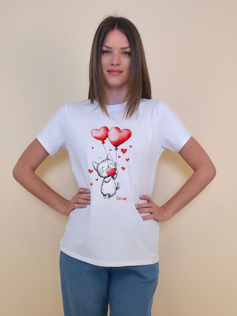 T-shirt 24 Bumble Bee - cotton UN - Kitty with Ballons
