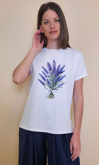 T-shirt 24 Bumble Bee - cotton UN - Lavanda