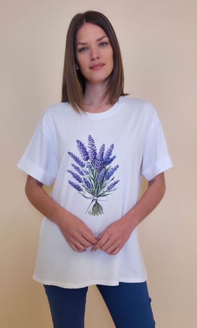 T-shirt 24 Bumble Bee - cotton UN - Lavanda