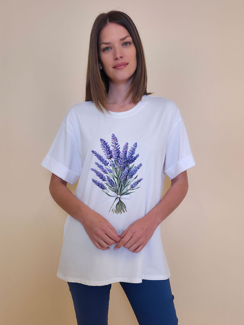 T-shirt 24 Bumble Bee - cotton UN - Lavanda