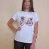 T-shirt 24 Bumble Bee - cotton UN - Pink Flowers Bike