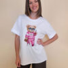 T-shirt 24 Bumble Bee - cotton UN - Pink Teddy