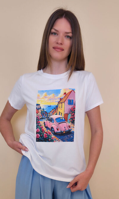 T-shirt 24 Bumble Bee - cotton UN - Pink VW