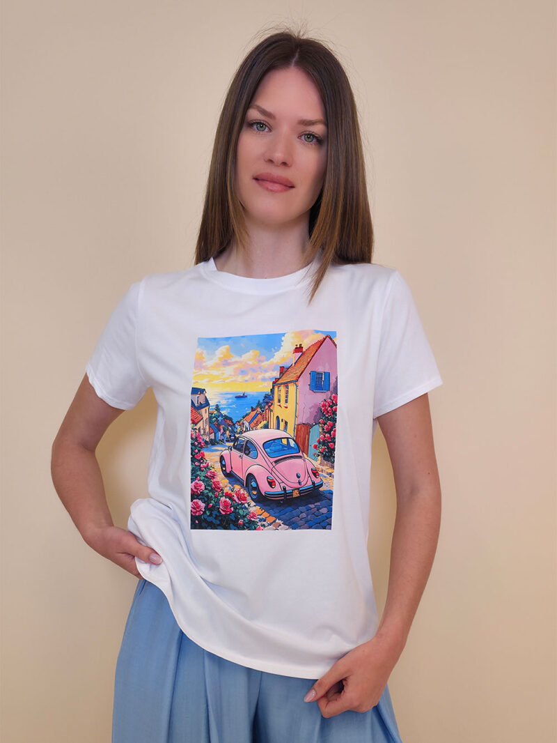 T-shirt 24 Bumble Bee - cotton UN - Pink VW