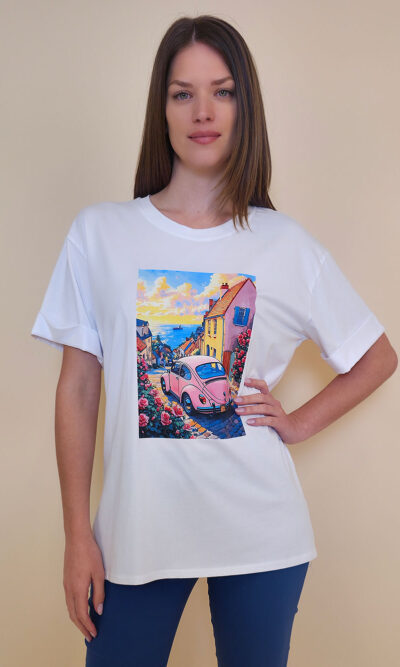 T-shirt 24 Bumble Bee - cotton UN - Pink VW