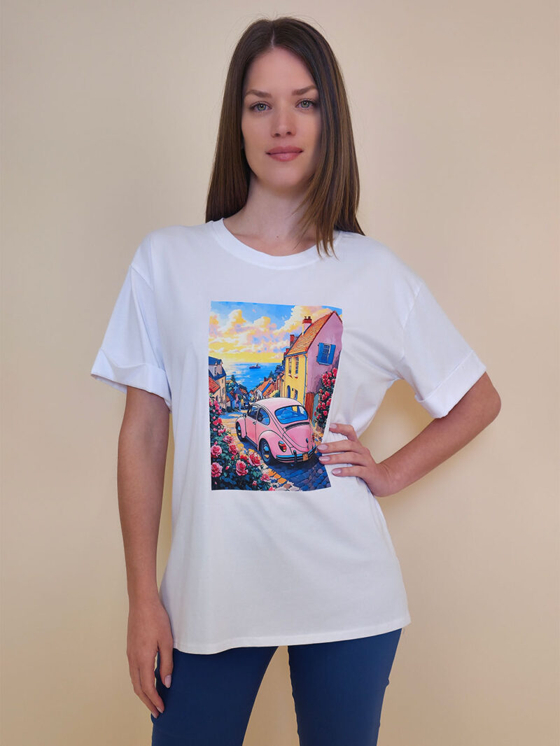T-shirt 24 Bumble Bee - cotton UN - Pink VW