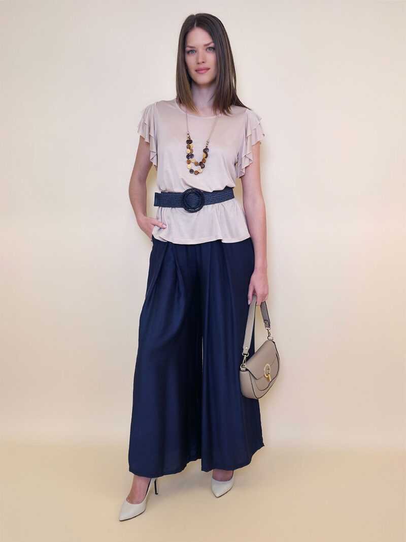 Majica+ogrlica 28 Toccoa - viscose UN - beige