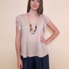 Majica+ogrlica 28 Toccoa - viscose UN - beige