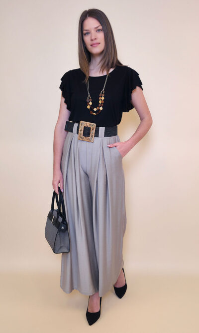 Majica+ogrlica 28 Toccoa - viscose UN - black
