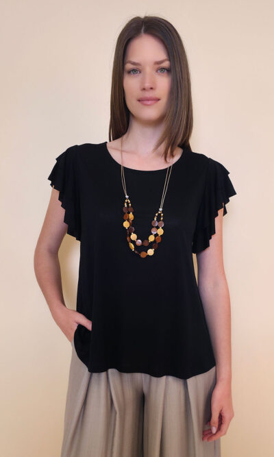 Majica+ogrlica 28 Toccoa - viscose UN - black