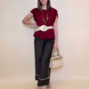 Majica+ogrlica 28 Toccoa - viscose UN - bordo