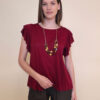 Majica+ogrlica 28 Toccoa - viscose UN - bordo