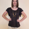 Majica+ogrlica 28 Toccoa - viscose UN - brown