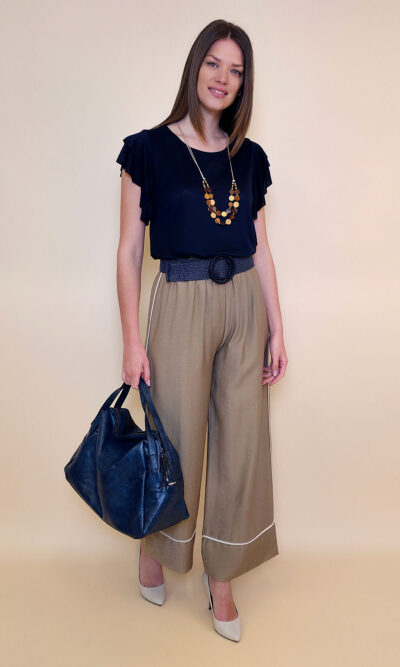 Majica+ogrlica 28 Toccoa - viscose UN - navy