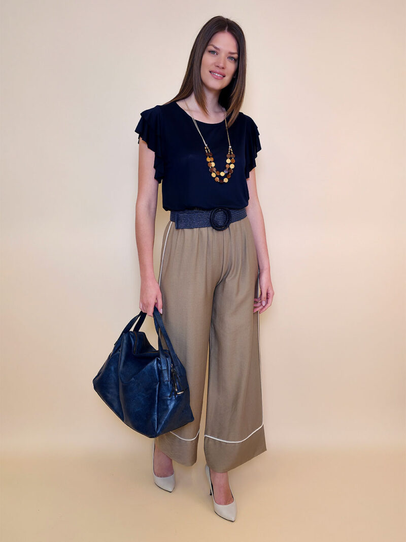 Majica+ogrlica 28 Toccoa - viscose UN - navy
